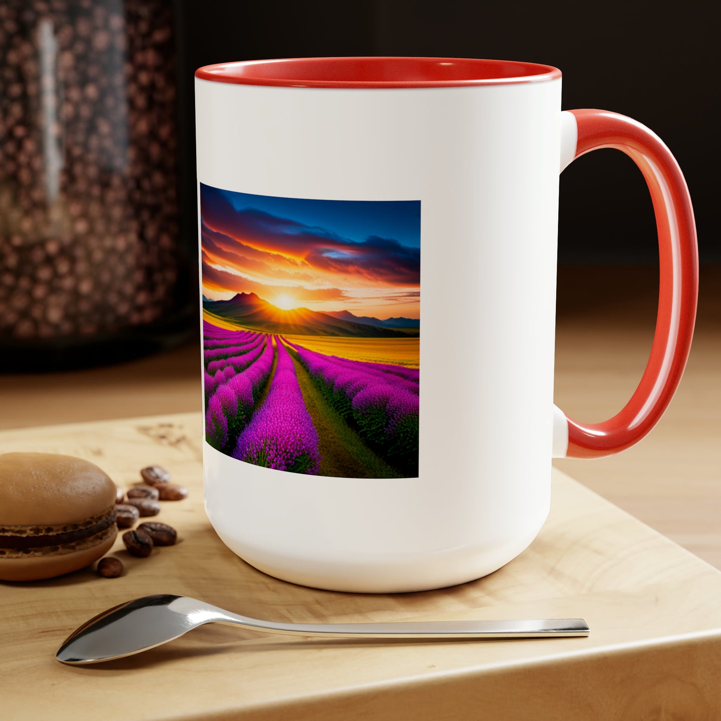 Two-Tone Coffee Mugs, 15oz