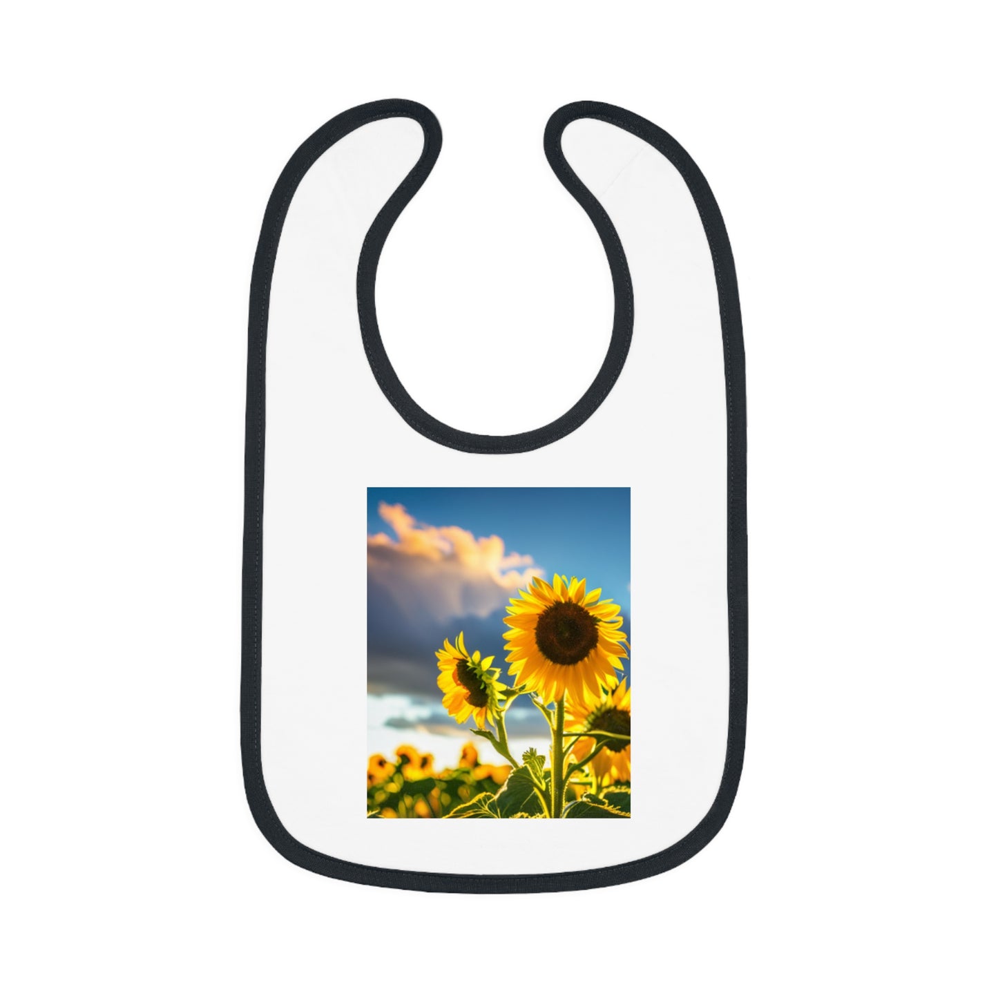 Baby Contrast Trim Jersey Bib