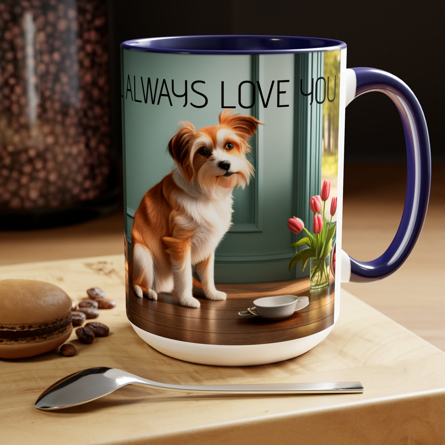 Two-Tone Coffee Mugs, 15oz