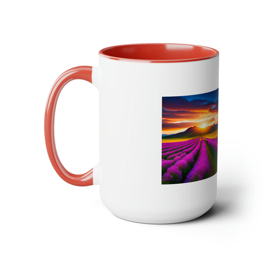 Two-Tone Coffee Mugs, 15oz