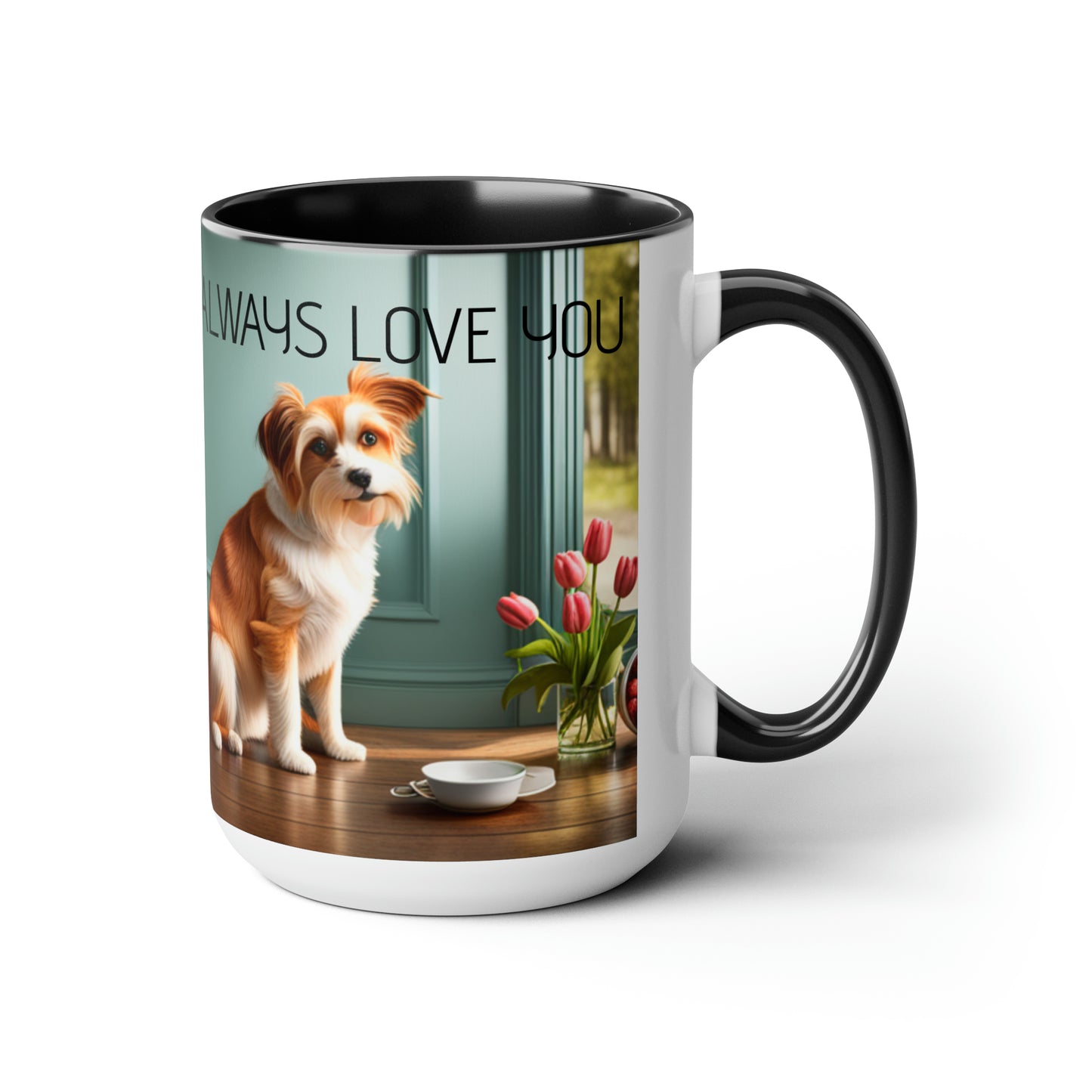 Two-Tone Coffee Mugs, 15oz