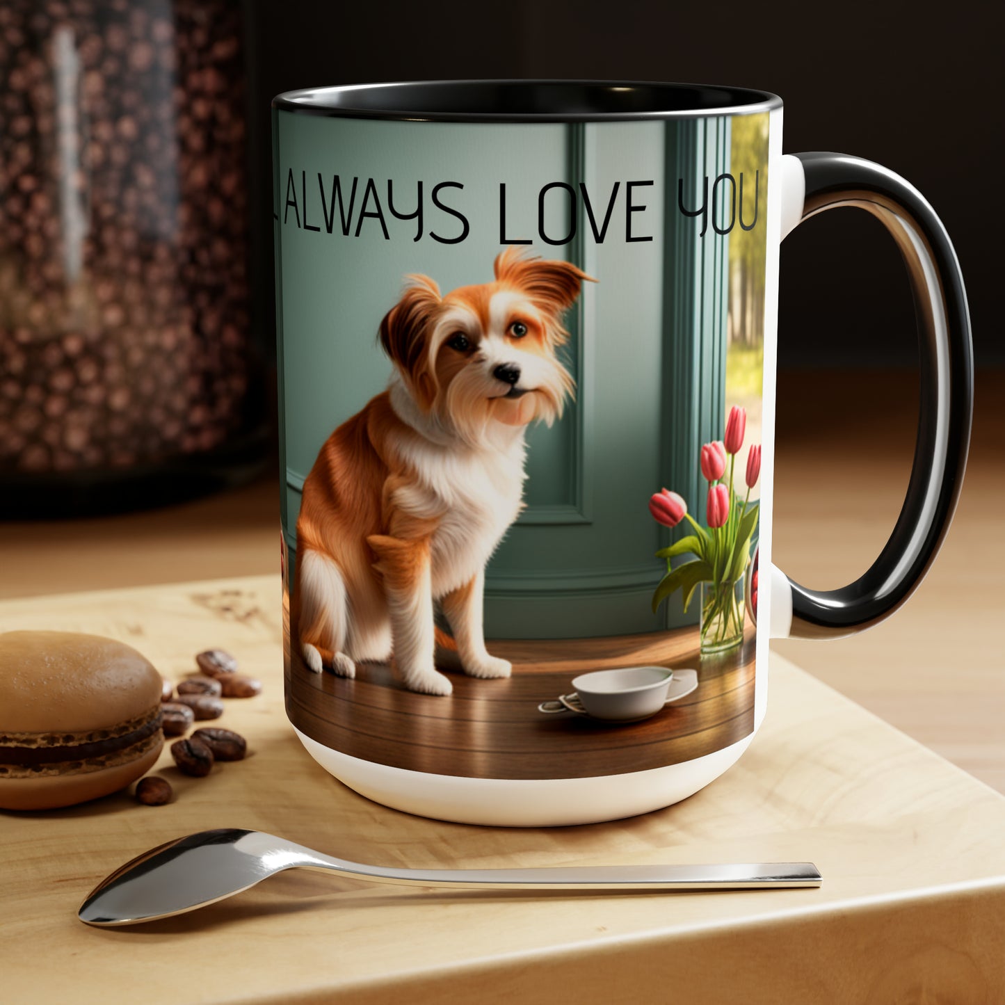 Two-Tone Coffee Mugs, 15oz
