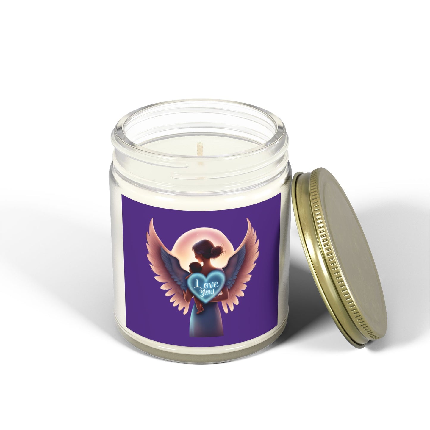 Candle, Angel and Baby I Love You Picture, Coconut Apricot Wax 4oz and 9 oz