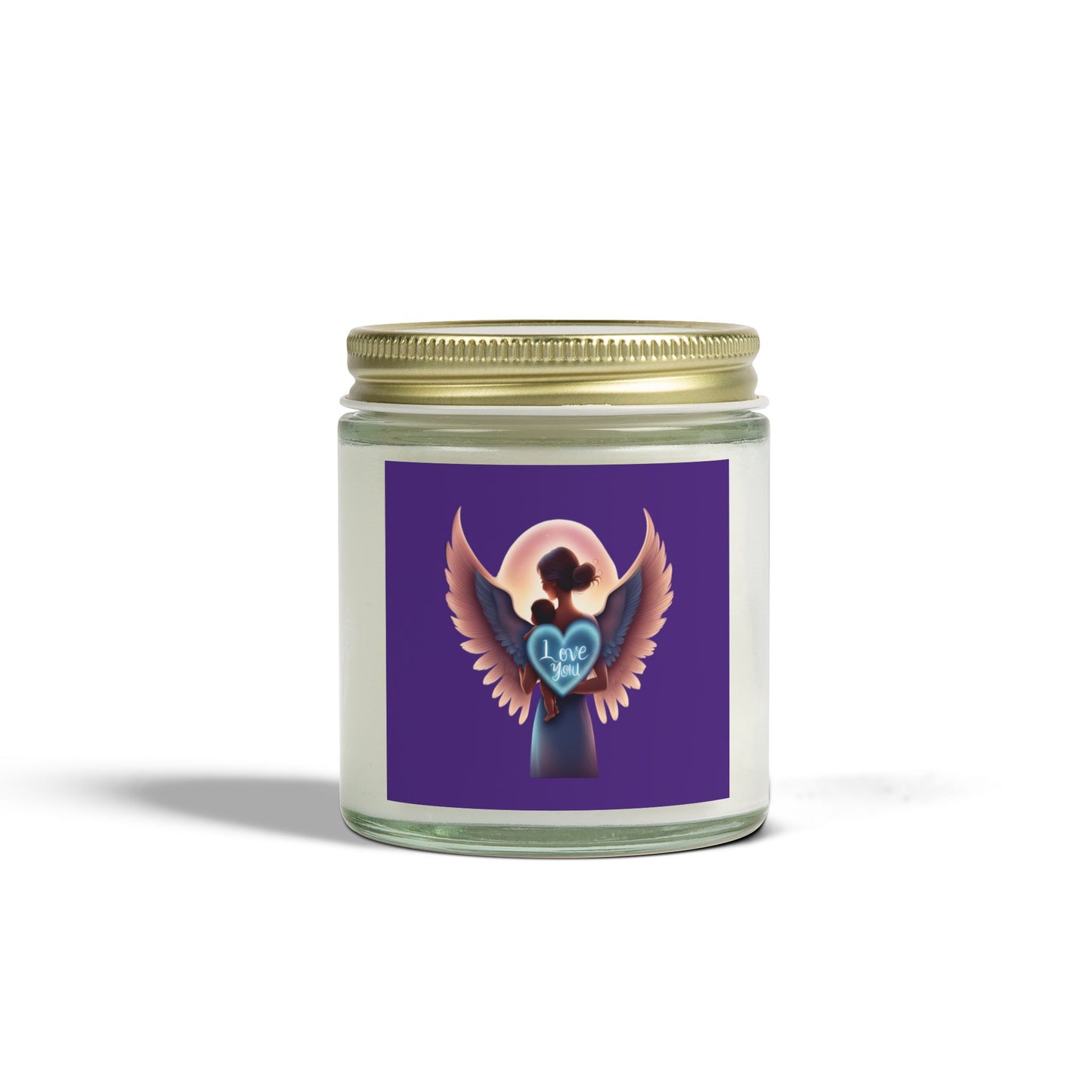 Candle, Angel and Baby I Love You Picture, Coconut Apricot Wax 4oz and 9 oz