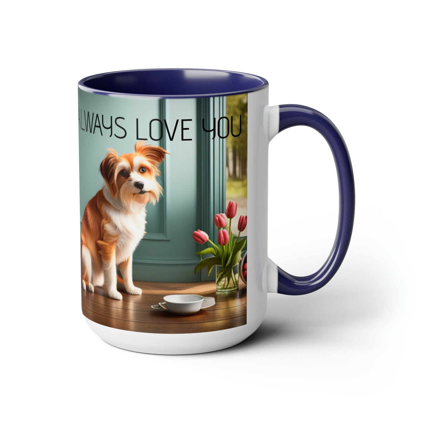 Two-Tone Coffee Mugs, 15oz